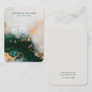 Emerald und Gold Custom Juwelier Display Card Visitenkarte