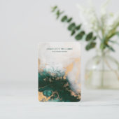 Emerald und Gold Custom Juwelier Display Card Visitenkarte (Stehend Vorderseite)