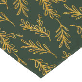 Emerald und Gold Floral Sprier Kurzer Tischläufer (Ecke)