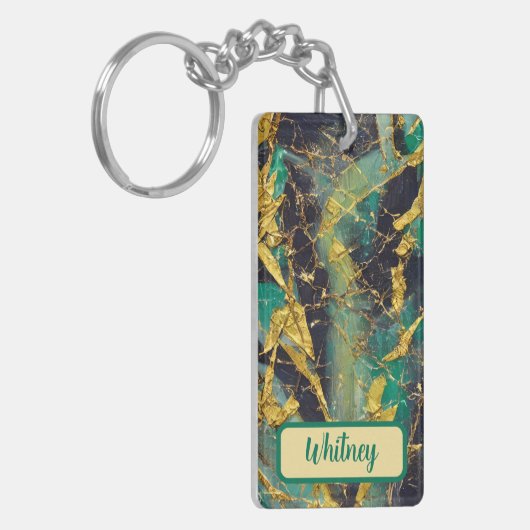 Emerald und Gold Inspiriert Schlüsselanhänger (03) (Vorderseite links)