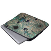 Emerald und Gold Mandelbrot Laptop Cover (Vorne Knopf)