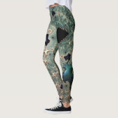 Emerald und Gold Mandelbrot Leggings (Links)