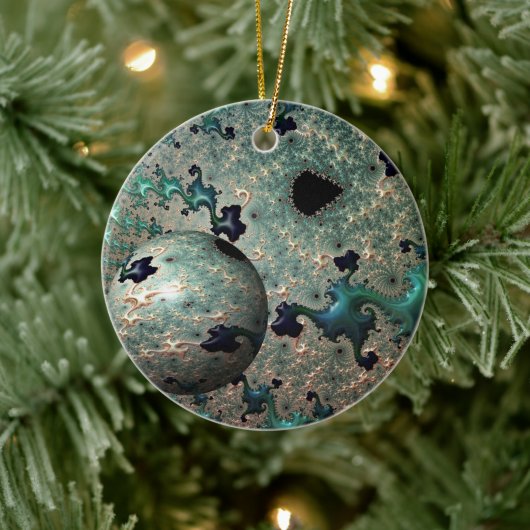 Emerald und Gold Mandelbrot mit Sphere Ornament (Baum)