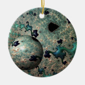 Emerald und Gold Mandelbrot mit Sphere Ornament (Vorne)