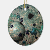 Emerald und Gold Mandelbrot mit Sphere Ornament (Links)