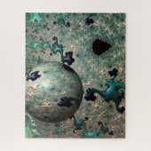 Emerald und Gold Mandelbrot mit Sphere Puzzle (Vertikal)