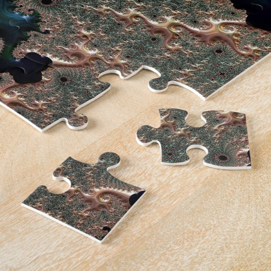 Emerald und Gold Mandelbrot mit Sphere Puzzle (Seite)