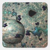 Emerald und Gold Mandelbrot mit Sphere Stickers (Vorderseite)