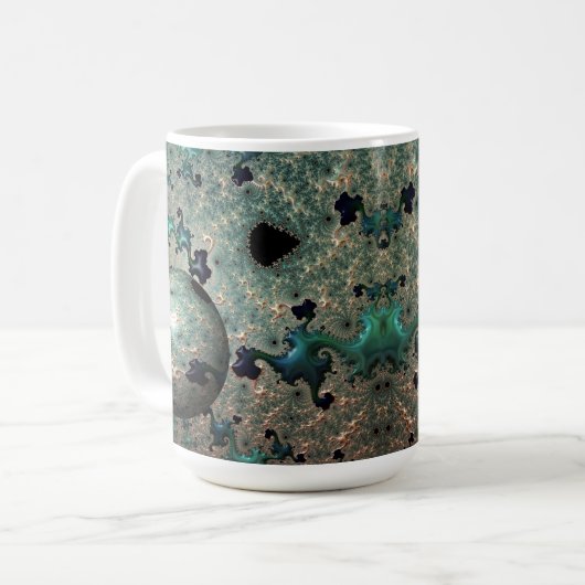 Emerald und Gold Mandelbrot mit Sphere Tasse (Vorderseite Links)