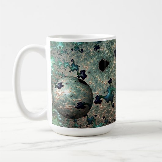 Emerald und Gold Mandelbrot mit Sphere Tasse (Links)