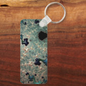 Emerald und Gold Mandelbrot Schlüsselanhänger (Rückseite)