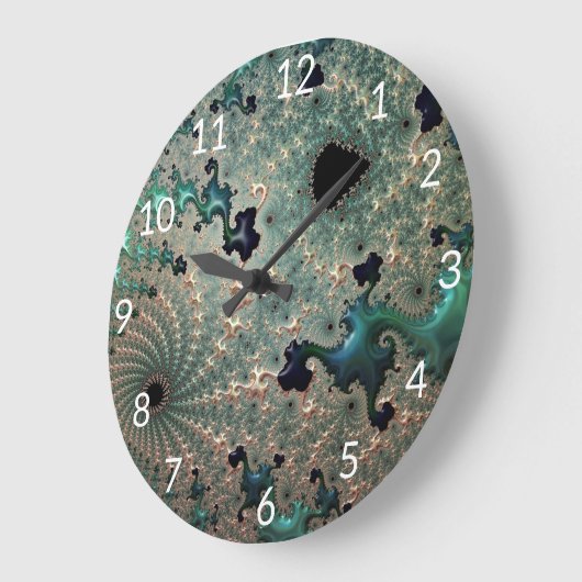 Emerald und Gold Mandelbrot Uhr (Winkel)