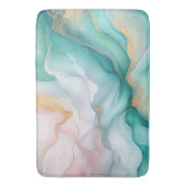 Emerald- und Gold-Marmor Badematte (Vorderseite Vertikal)