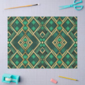 Emerald und Gold Moderne Raute Seidenpapier (Basteln)