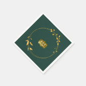 Emerald und Gold Simple Kreath Serviette (Ecke)