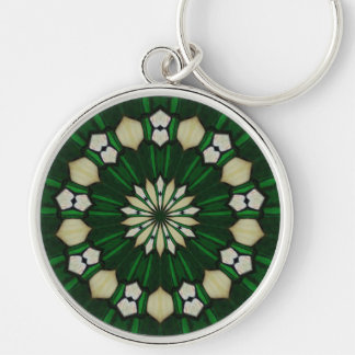 Emerald und Ivory Glass Schlüsselanhänger