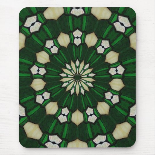 Emerald und Ivory Radial Mousepad (Vorne)