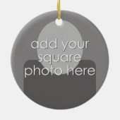 Emerald und Orange Chevrons Custom Triple Monogram Keramikornament (Hinten)