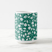 Emerald und White Floral Tasse (Mittel)
