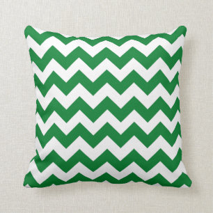Emerald und White Zickzack Zig Zag Pillow Kissen