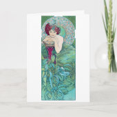 Emerald (Vier Juwelen), Alphonse Mucha Karte (Vorderseite)