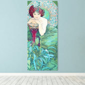 Emerald (Vier Juwelen), Alphonse Mucha Leinwanddruck (Insitu (Holzboden))
