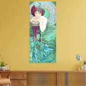Emerald (Vier Juwelen), Alphonse Mucha Leinwanddruck (Insitu (Wohnzimmer))