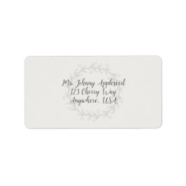 Emerald Vine Wedding Address Adressaufkleber