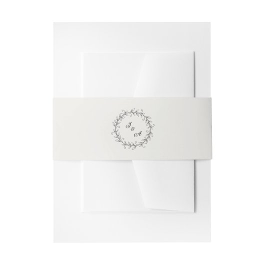 Emerald Vine Wedding Einladungsbanderole (Vorderseite Beispiel)