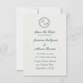 Emerald Vine Wedding Save The Date
