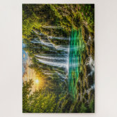 Emerald Wasserfall-Paradies-Puzzle Puzzle (Vertikal)