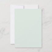 Emerald-Wasserfarben-Hochzeit Save The Date (Rückseite)
