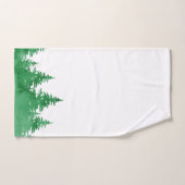 Emerald Watercolor Evergreen Trees Badhandtuch Set (Handtuch)