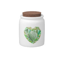 Emerald Watercolor Herz 55. Hochzeitstag