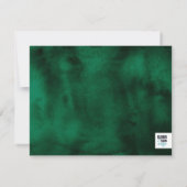 Emerald Watercolor mit Gold Reply Card (Rückseite)