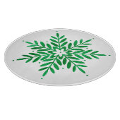 Emerald Watercolor Snowflake Schneidebrett (Ecke)