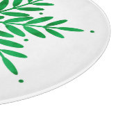 Emerald Watercolor Snowflake Schneidebrett (Ecke)