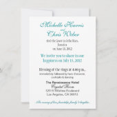 Emerald Waters Empfang Card (Jamaika) Einladung (Rückseite)