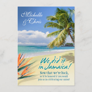 Emerald Waters Empfang Card (Jamaika) Einladung