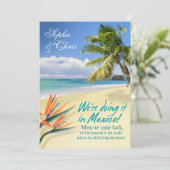 Emerald Waters Empfang Card (Mexiko) Einladung (Stehend Vorderseite)