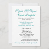 Emerald Waters Empfang Card (Mexiko) Einladung (Rückseite)