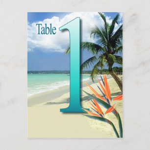 Emerald Waters Table Card Nr. 1   Aqua Postkarte