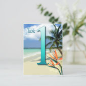 Emerald Waters Table Card Nr. 1 | Türkis Postkarte (Stehend Vorderseite)