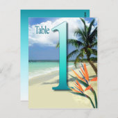 Emerald Waters Table Card Nr. 1 | Türkis Postkarte (Vorne/Hinten)