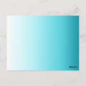 Emerald Waters Table Card Nr. 1 | Türkis Postkarte (Rückseite)