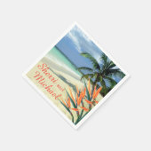EMERALD WATERS Tropical Beach Wedding Serviette (Ecke)