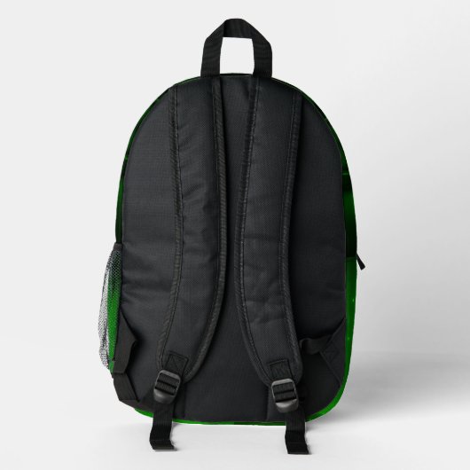 Emerald Wave Bedruckter Rucksack (Rückseite)