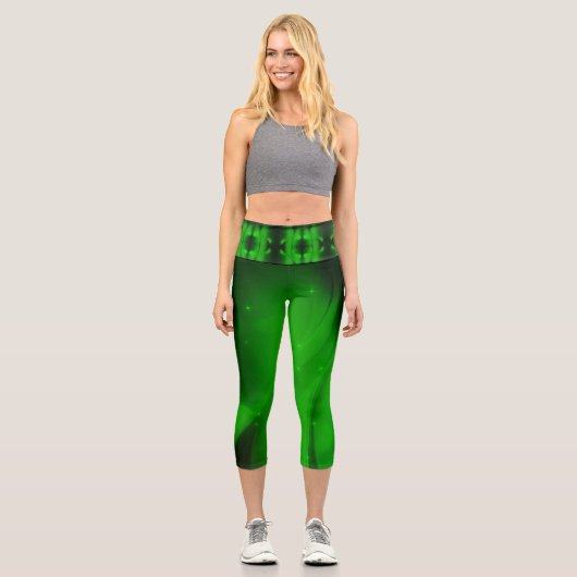 Emerald Wave Capri Leggings (Vorderseite)