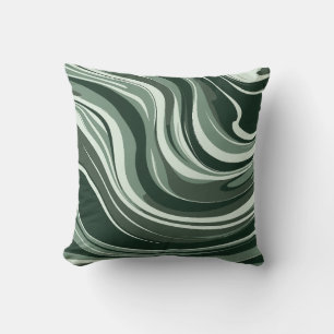 Emerald Waves Abstract Design Kissen