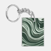 Emerald Waves Abstract Design Schlüsselanhänger (Vorderseite links)